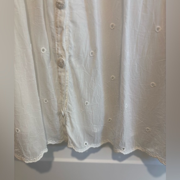 Johnny Was Cream Button-Down Blouse - Picture 4 of 8